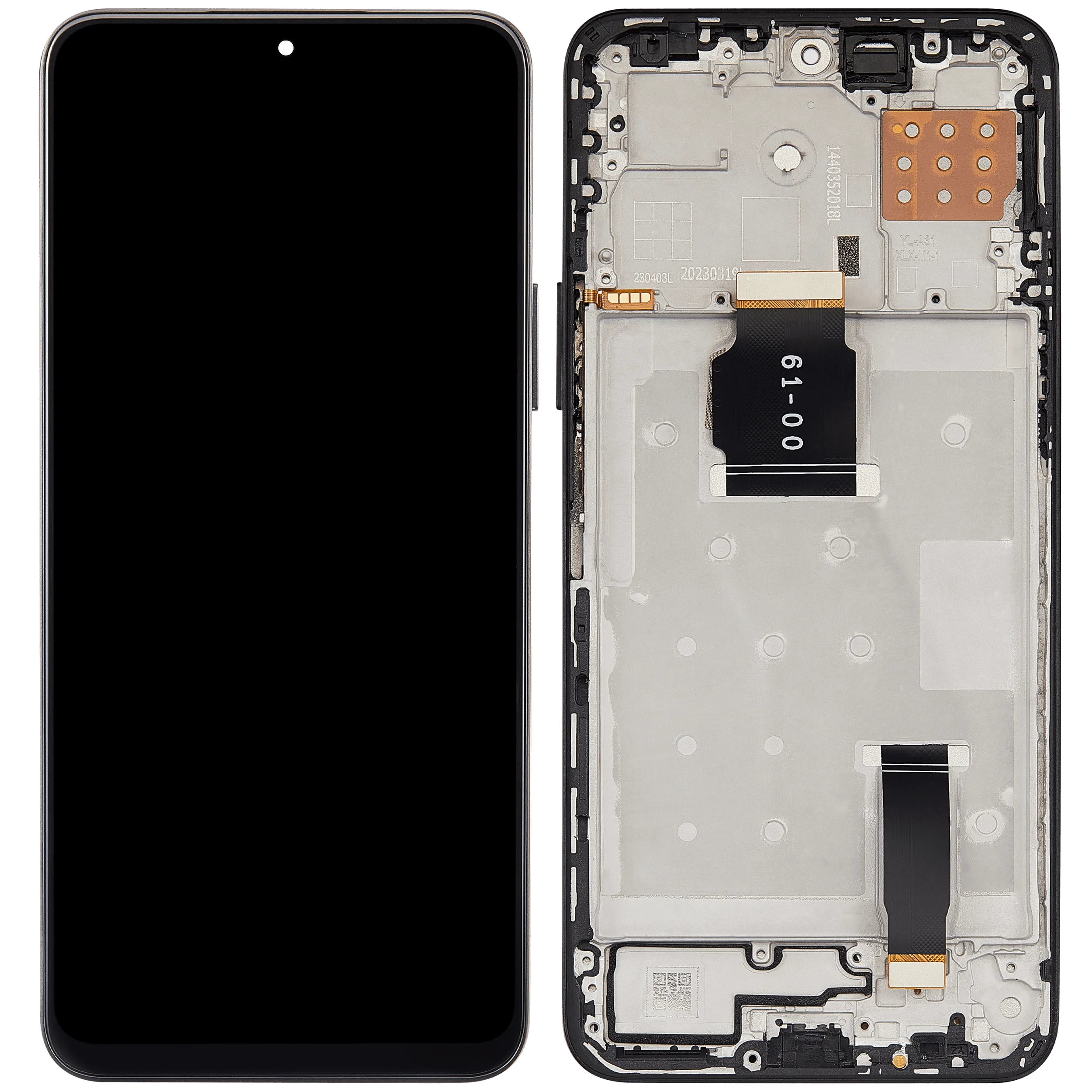 LCD-Display mit Rahmen für Honor X8A / X50i / 90 Lite (Aftermarket Plus) (Midnight Schwarz)