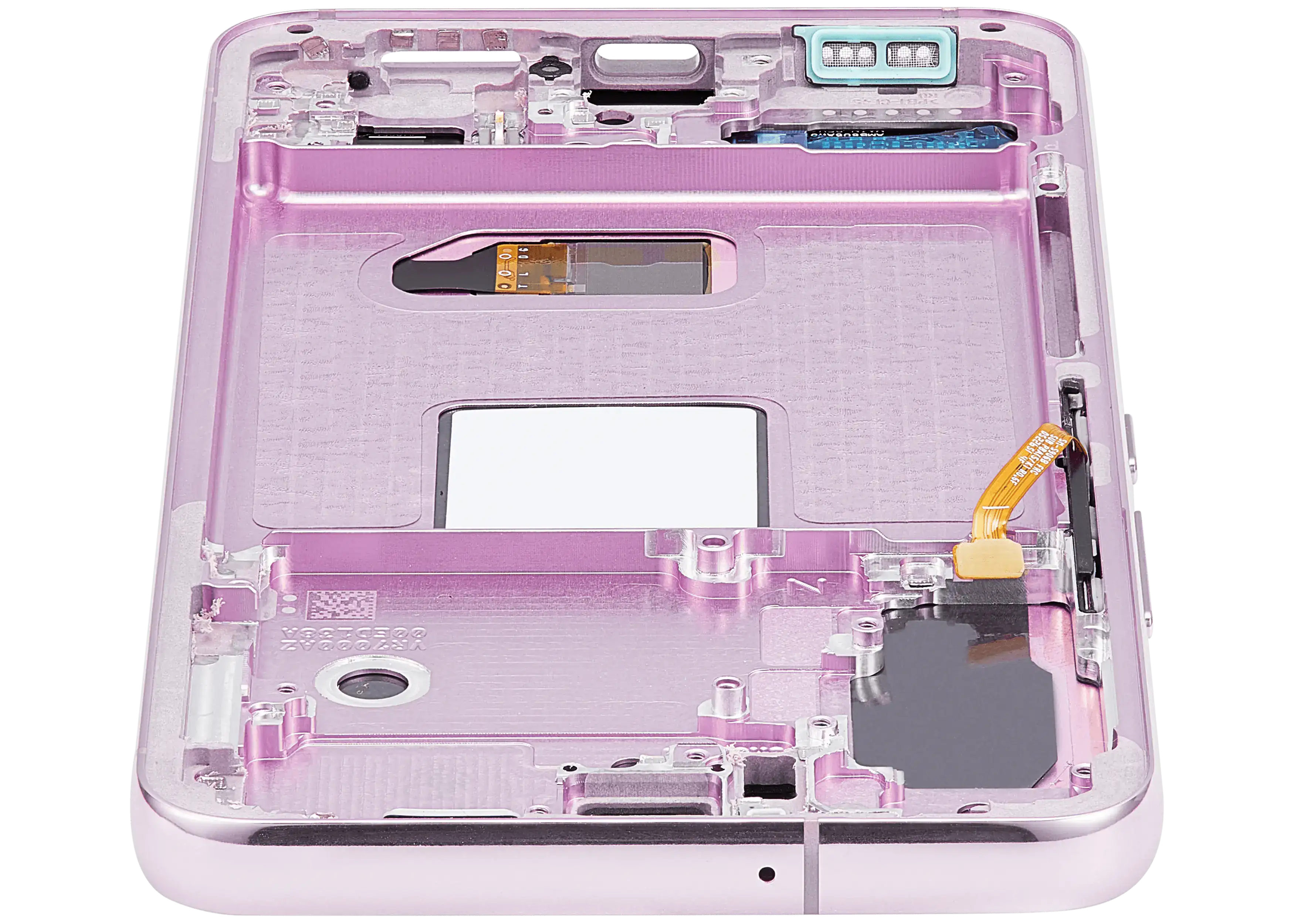 OLED-Display mit Rahmen für Samsung Galaxy S22 5G (US & Internationale Version) (gebrauchter OEM-Ausbau, Qualität A) (Bora purple)