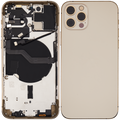 Backcover/Rahmen mit Small Parts für iPhone 12 Pro (EU / Global Version) (gebrauchter OEM-Ausbau, Qualität C) (Gold)