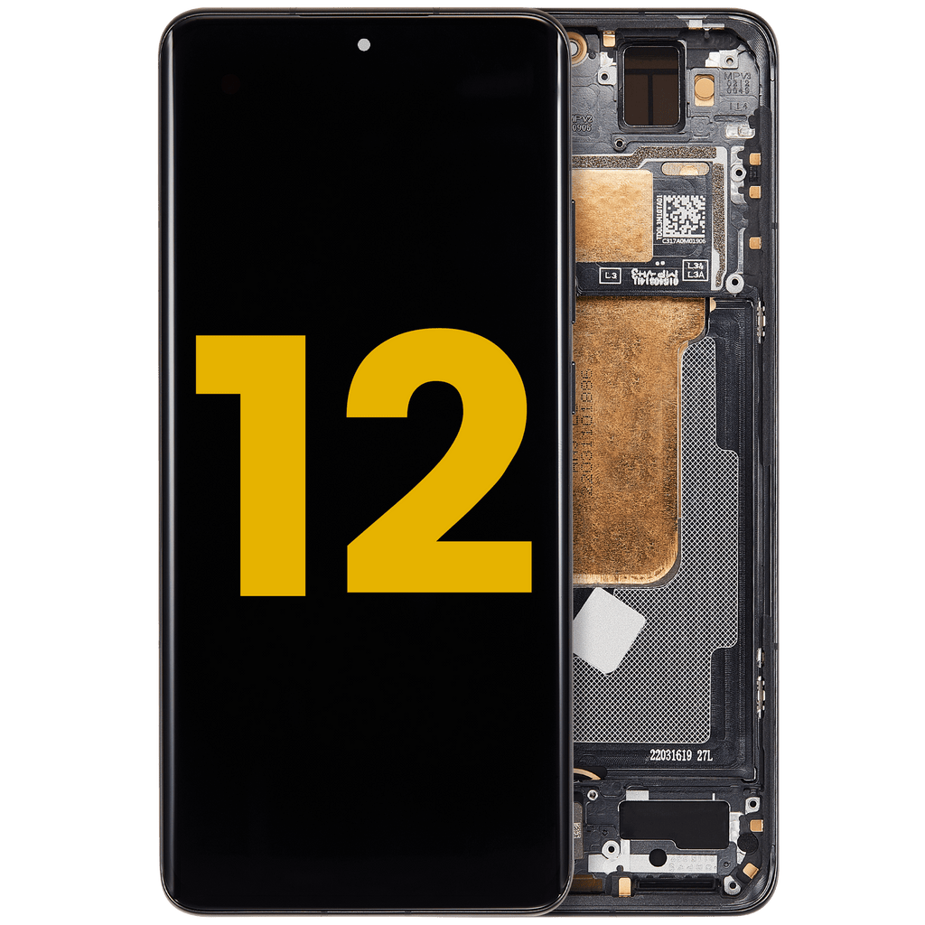 OLED-Display mit Rahmen für Xiaomi 12 / 12X / 12S Refurbished Grau