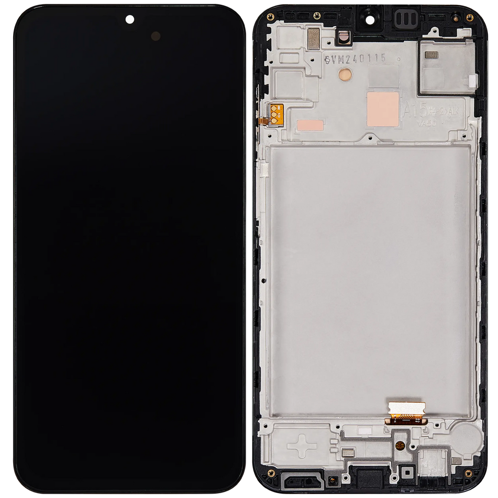 OLED-Display mit Rahmen Compatible für Samsung Galaxy A15 4G (A155 / 2023) / A15 5G (A156 / 2023) (6.36")(Aftermarket Plus) (Alle Farben)