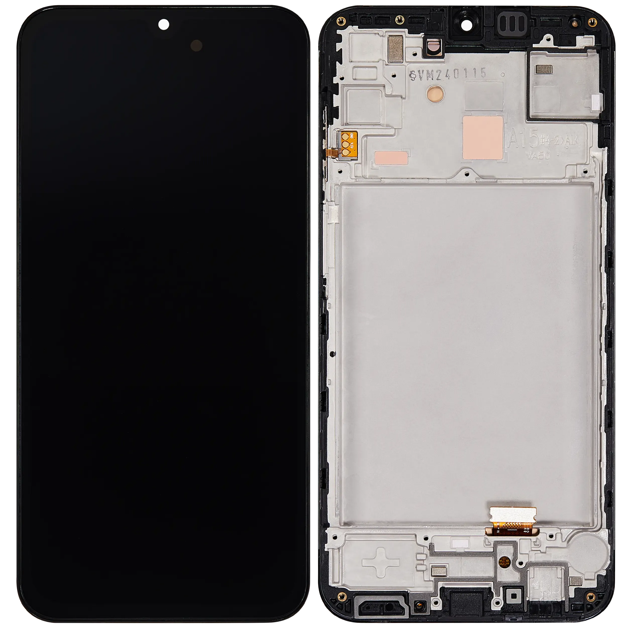 OLED-Display mit Rahmen Compatible für Samsung Galaxy A15 4G (A155 / 2023) / A15 5G (A156 / 2023) (6.36")(Aftermarket Plus) (Alle Farben)