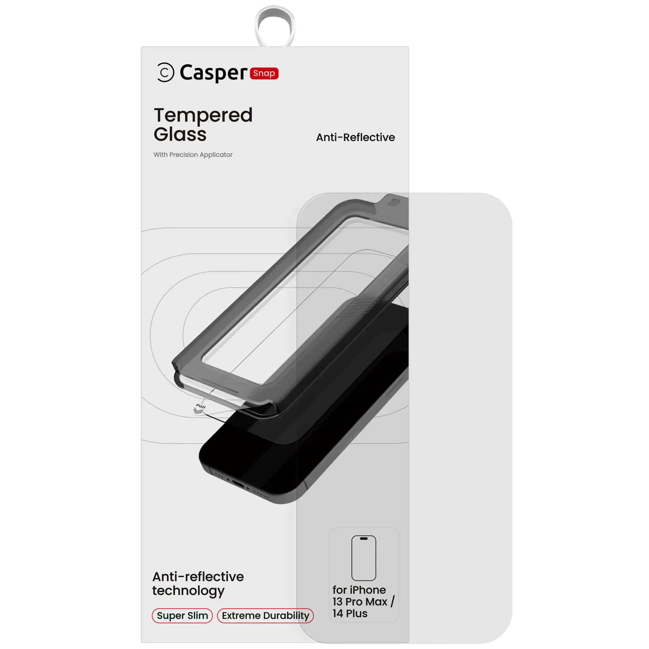 Casper Snap Gehärtetes Glas iPhone 13 Pro Max/14 Plus AR Clear Retail Pack