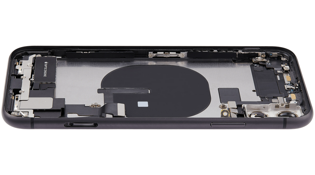 Backcover/Rahmen mit Ladebuchse Flex & Small Parts für iPhone 11 (gebrauchter OEM-Ausbau, Qualität B) (Schwarz)