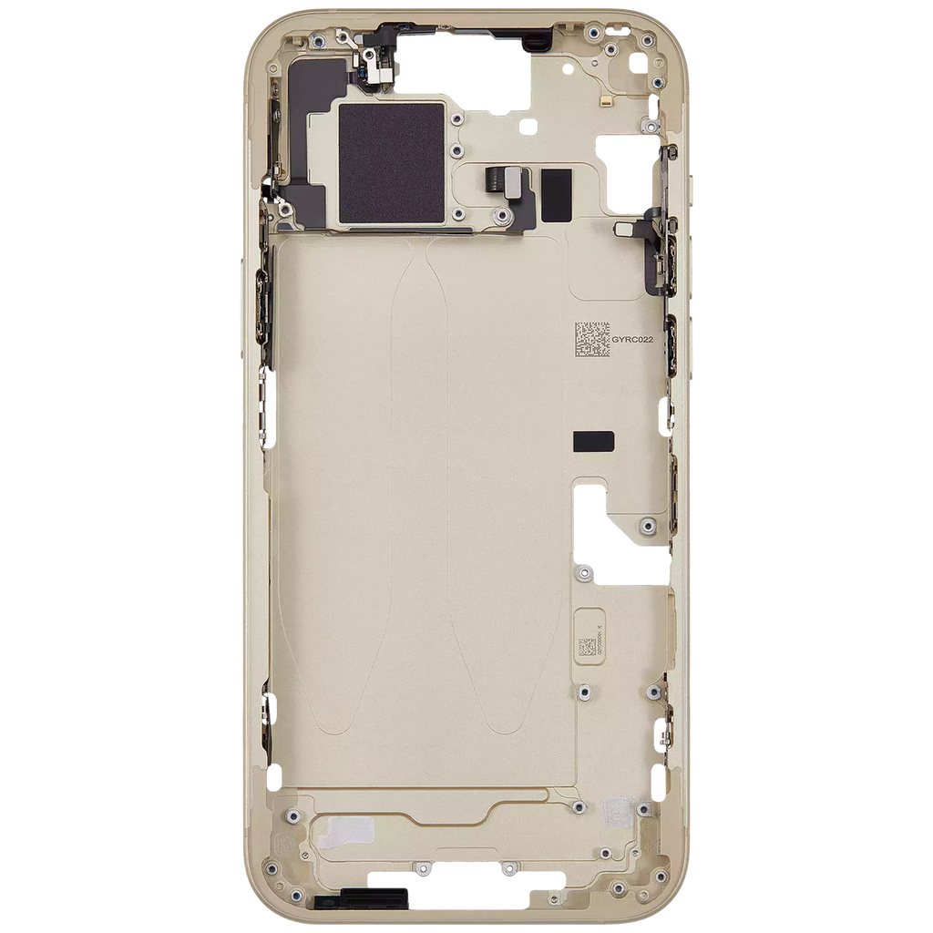Midframe/Rahmen mit Small Parts für iPhone 15 Plus (EU / Global Version) (Gebrauchter Ausbau/Pull, Qualität A) (Gelb)