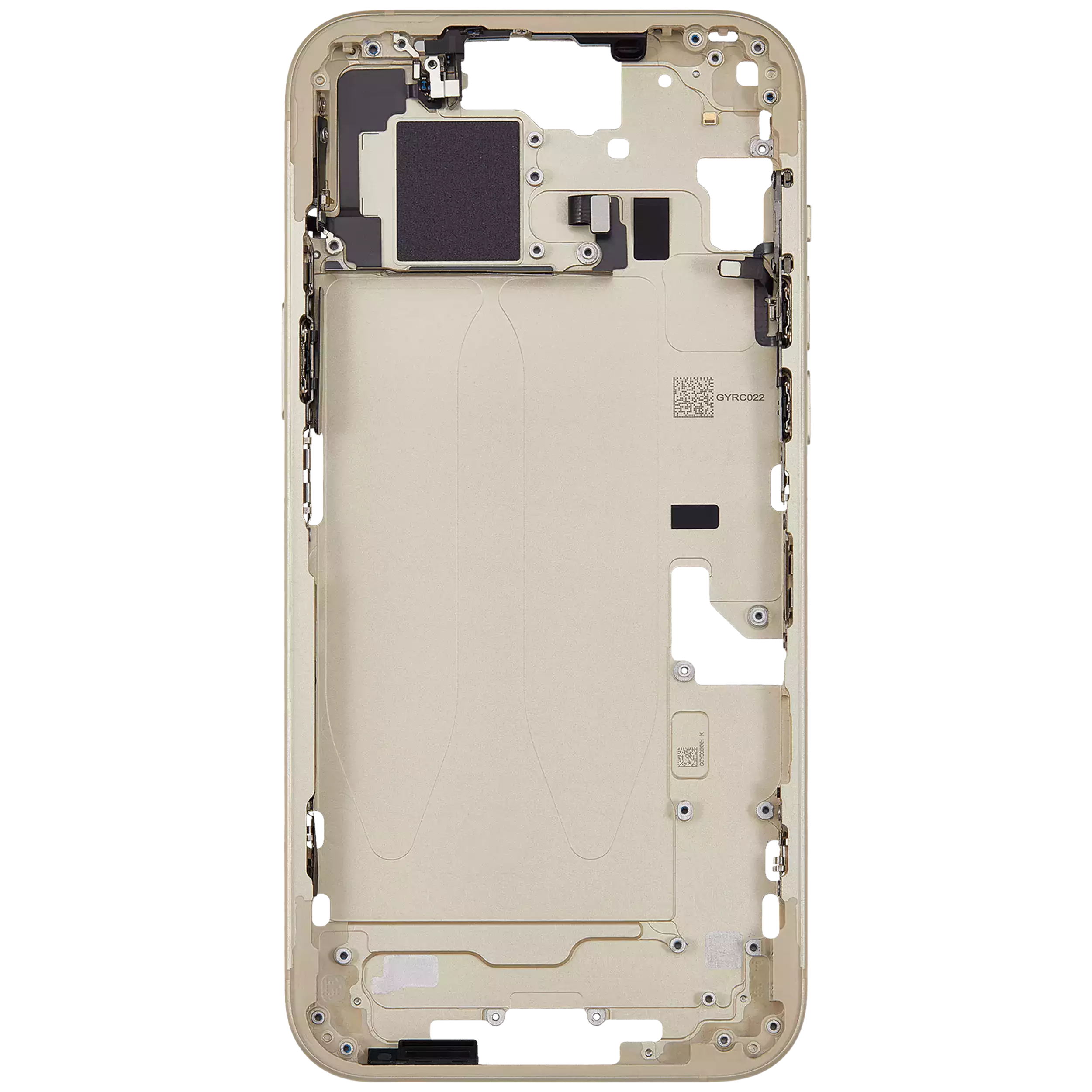 Midframe/Rahmen mit Small Parts für iPhone 15 Plus (EU / Global Version) (Gebrauchter Ausbau/Pull, Qualität A) (Gelb)