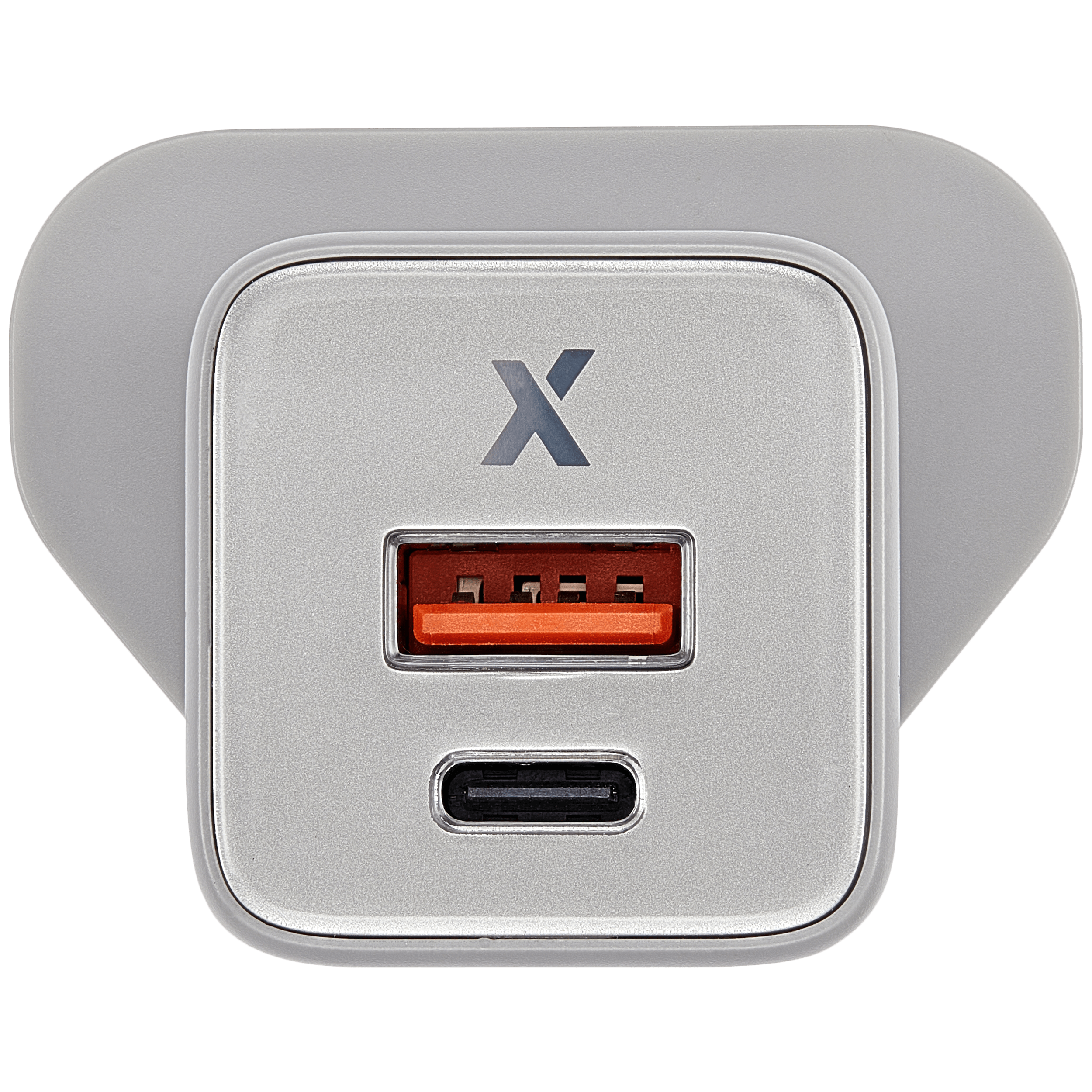 AmpSentrix 30W 2-in-1 USB-C / USB-A Wall Adapter (220V / UK Plug) (Natural Titanium)