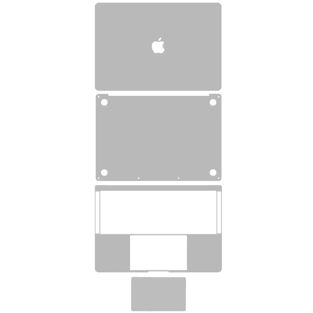 4-in-1 Skin (top, bottom, keyboard, trackpad) for MacBook Pro 15" A1990 (2018-2019) / A1707 (2016-2017) – Space Gray