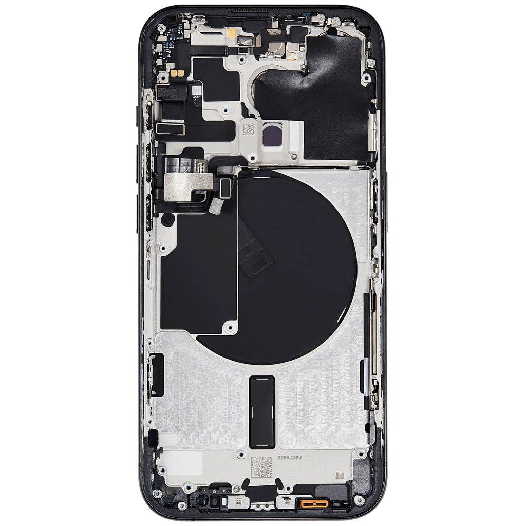Backcover/Rahmen mit Small Parts für iPhone 15 Pro (US-Version) (gebrauchter OEM-Ausbau, Qualität B) (Blau Titanium)