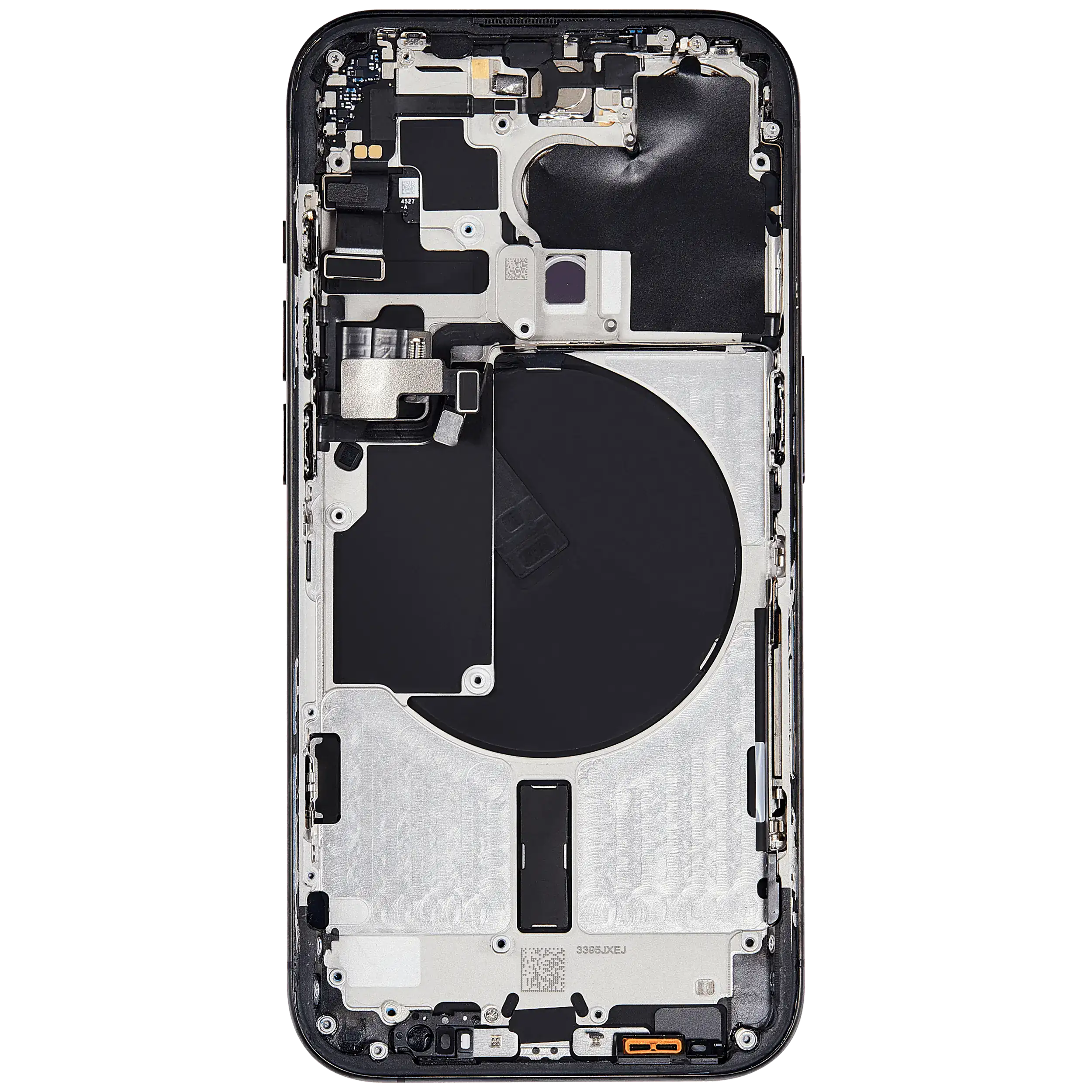 Backcover/Rahmen mit Small Parts für iPhone 15 Pro (US-Version) (gebrauchter OEM-Ausbau, Qualität B) (Blau Titanium)