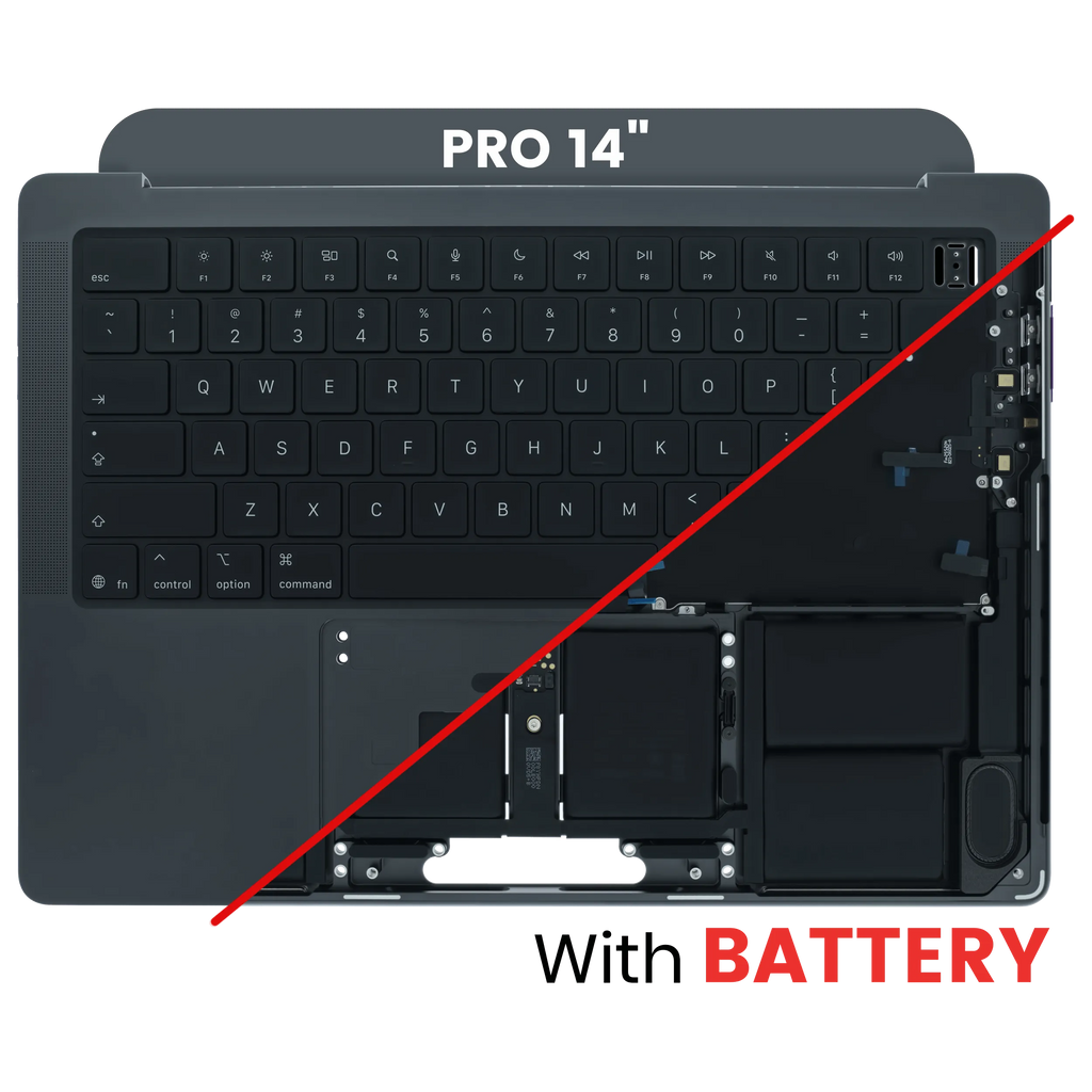 Top Case mit Keyboard (ANSI US) für MacBook Pro 14" A3426 (2026) (Original OEM) (Space Schwarz)