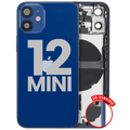 Backcover/Rahmen mit Small Parts für iPhone 12 Mini (US-Version) (gebrauchter OEM-Ausbau, Qualität A) (Blau)