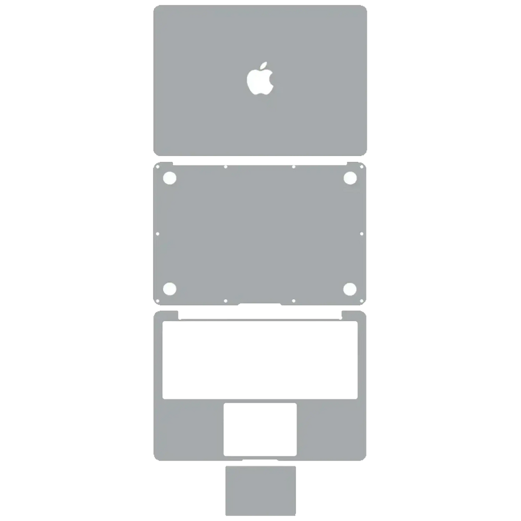 4-in-1 Skin (top, bottom, keyboard & trackpad) for MacBook Air 11" (A1465) – Silver
