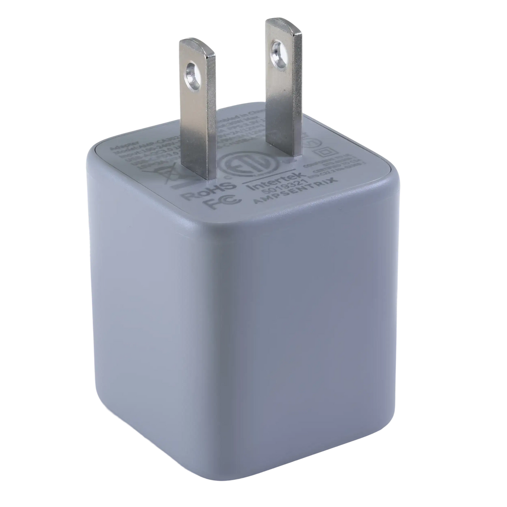 AmpSentrix Pro 30W 2-in-1 USB-C / USB-A GaN Wall Adapter (Natural Titanium)