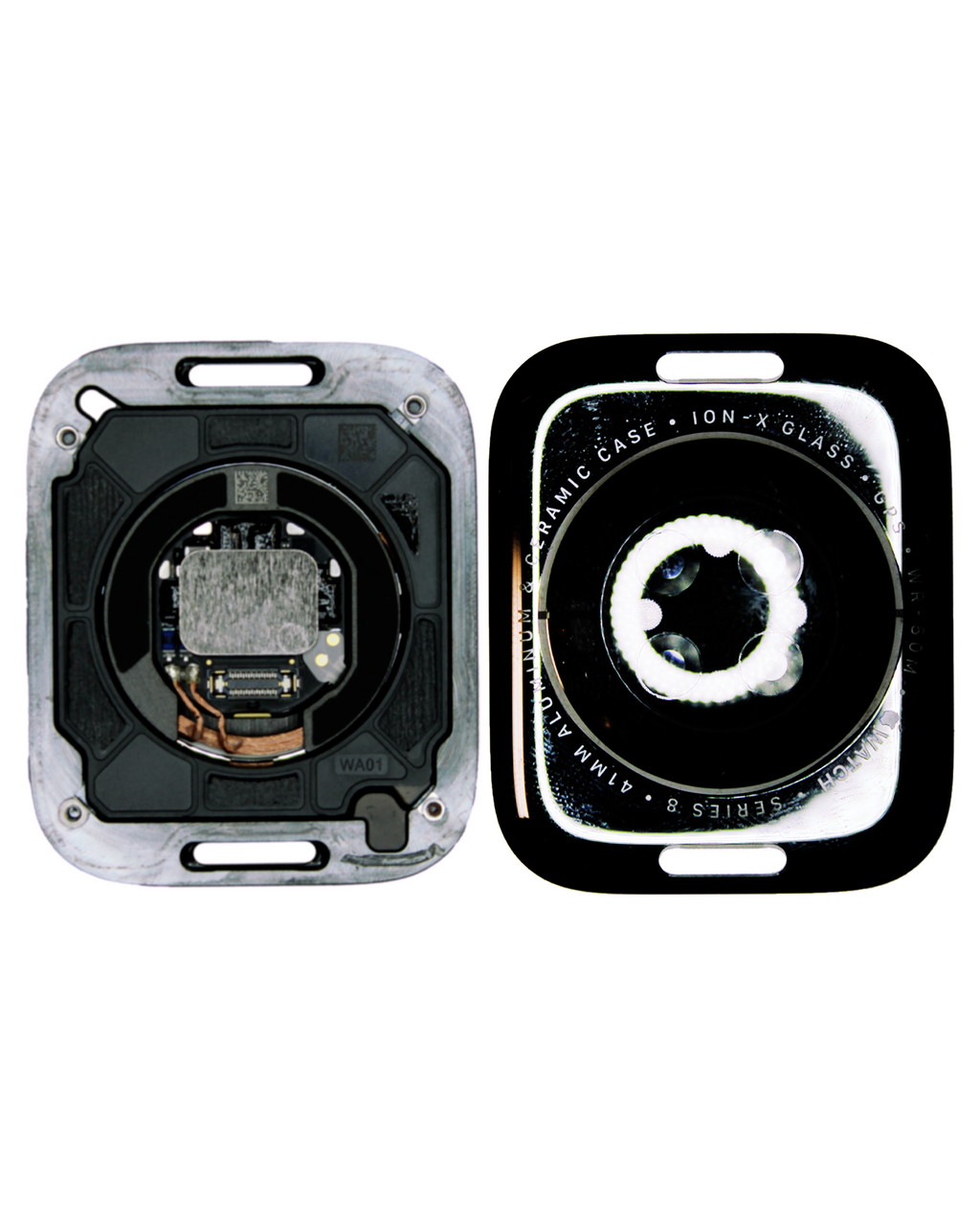 Backcover/Rahmen für Watch Series 8 (41MM) (GPS Version) (gebrauchter OEM-Ausbau, Qualität A) (Aluminum/Midnight)