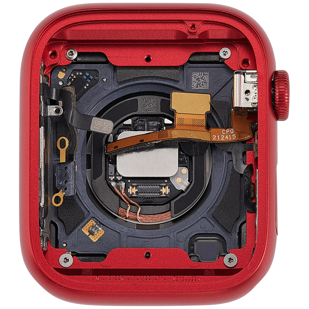 Backcover/Rahmen Compatible für Watch Series 9 (45MM) (gebrauchter OEM-Ausbau, Qualität A) (Cellular Version) (Aluminum / Red)