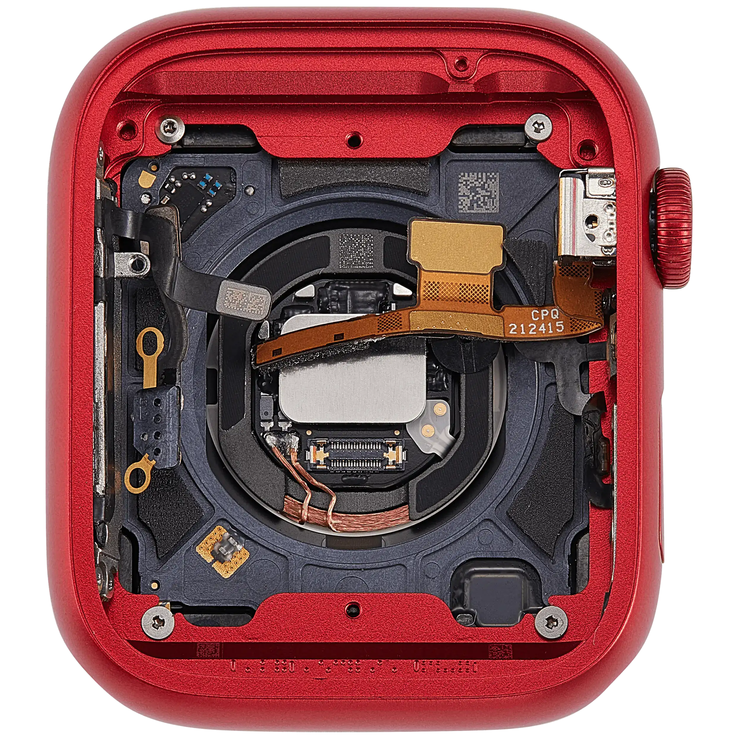 Backcover/Rahmen Compatible für Watch Series 9 (45MM) (gebrauchter OEM-Ausbau, Qualität A) (Cellular Version) (Aluminum / Red)