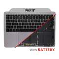 Top Case mit Keyboard (ANSI US) and Trackpad für MacBook Pro 13" A1989 (2018-2019) (gebrauchter OEM-Ausbau, Qualität B/C) (Space Grau)