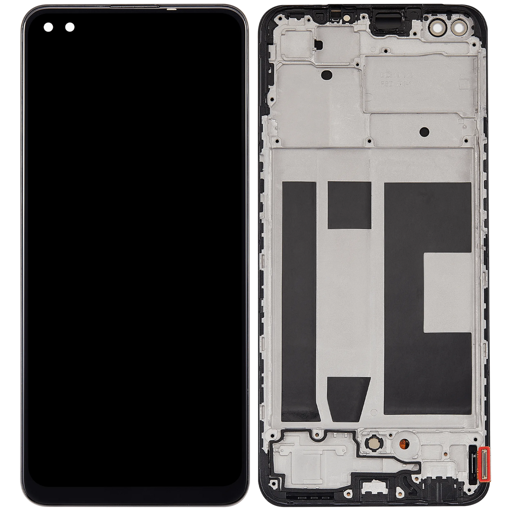 OLED-Display mit Rahmen Compatible für Oppo A93 (2020) (Refurbished) (Alle Farben)