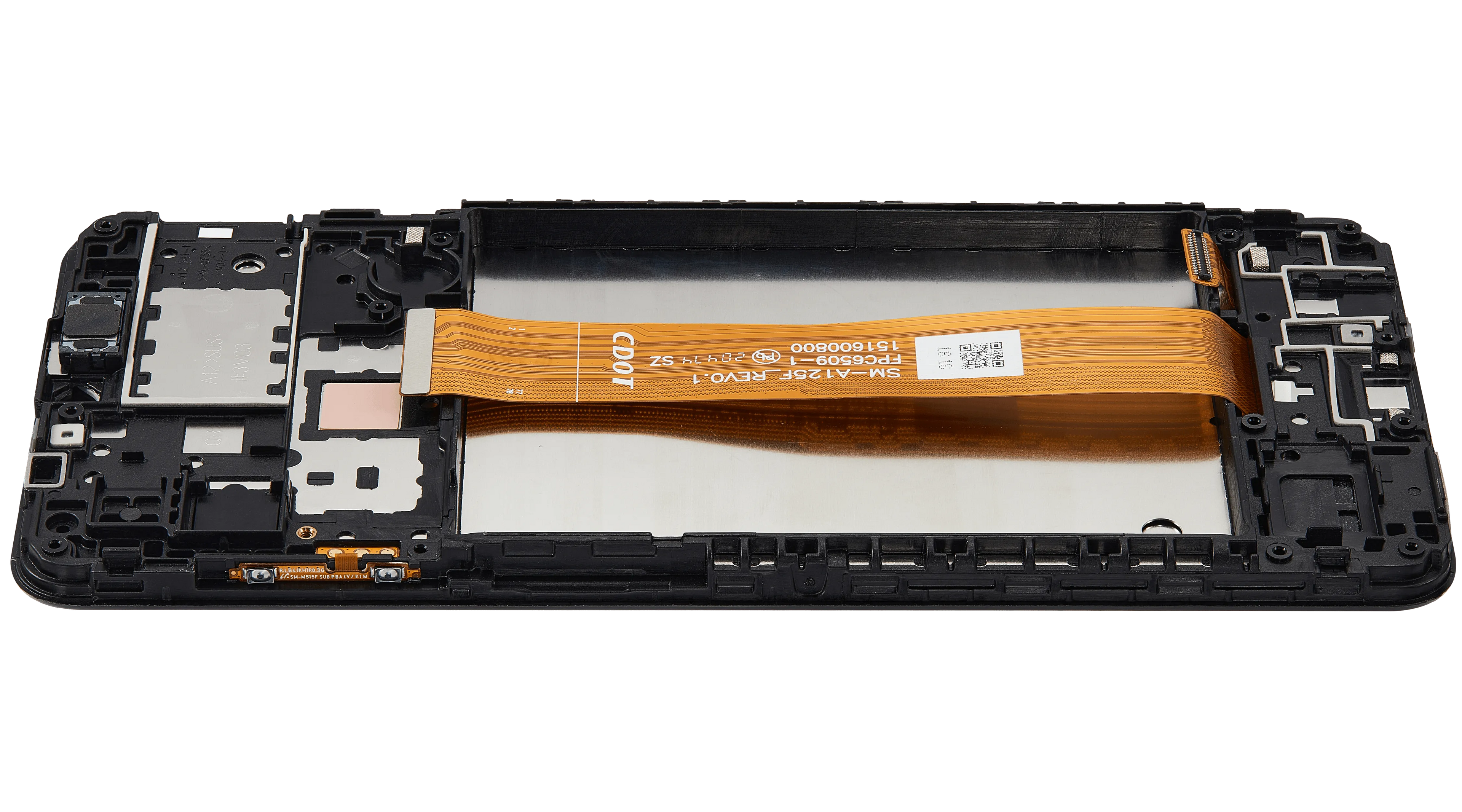 LCD-Display mit Rahmen für Samsung Galaxy A12 (A125 / 2020) (Aftermarket Plus) (Alle Farben)