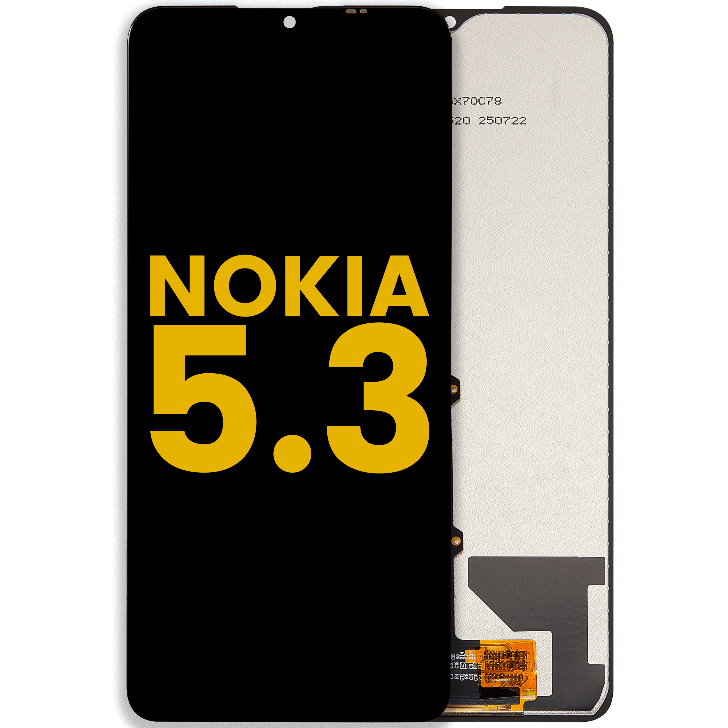LCD-Display ohne Rahmen für Nokia 5.3 (Refurbished)