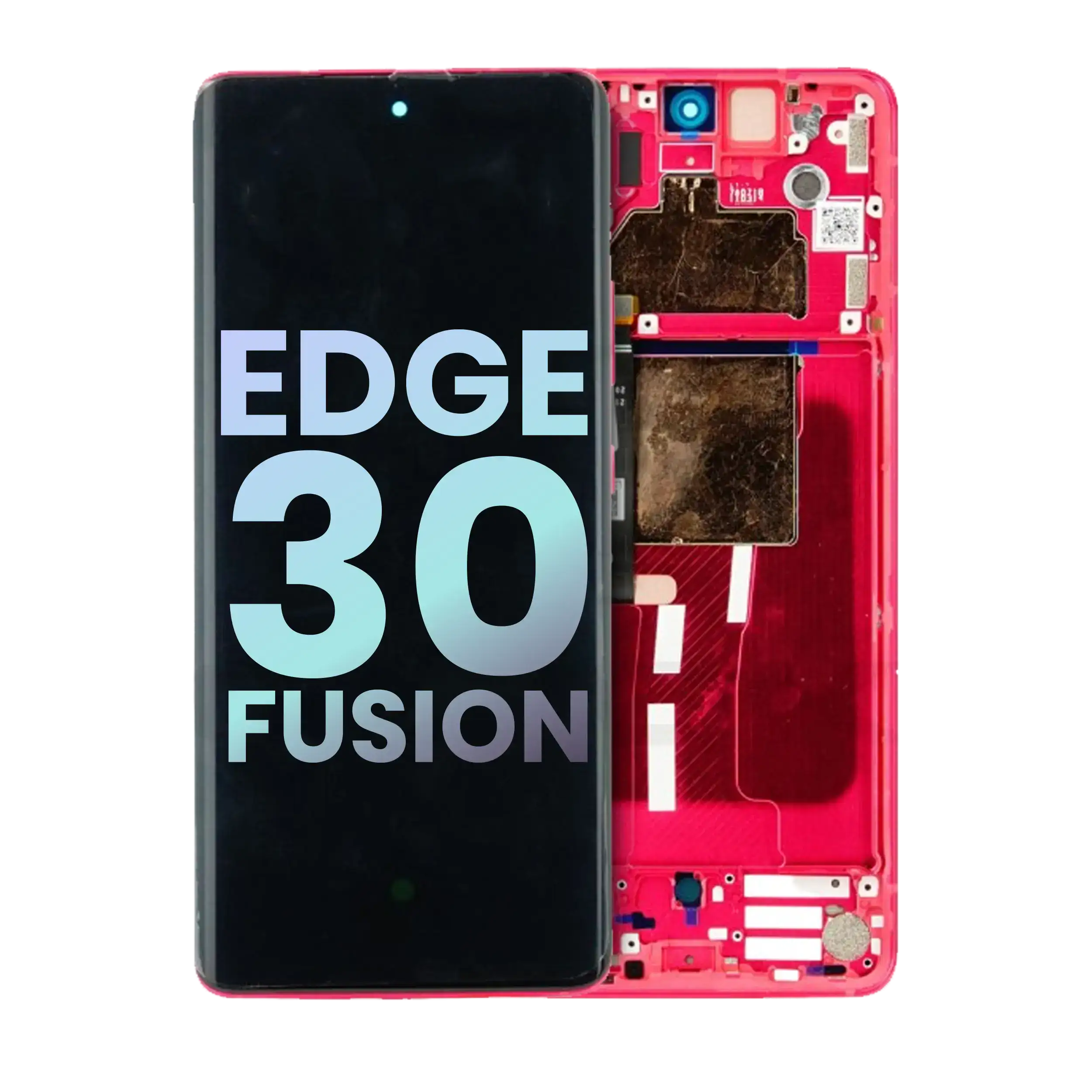 OLED-Display mit Rahmen Motorola Edge 30 Fusion Viva Magenta OEM