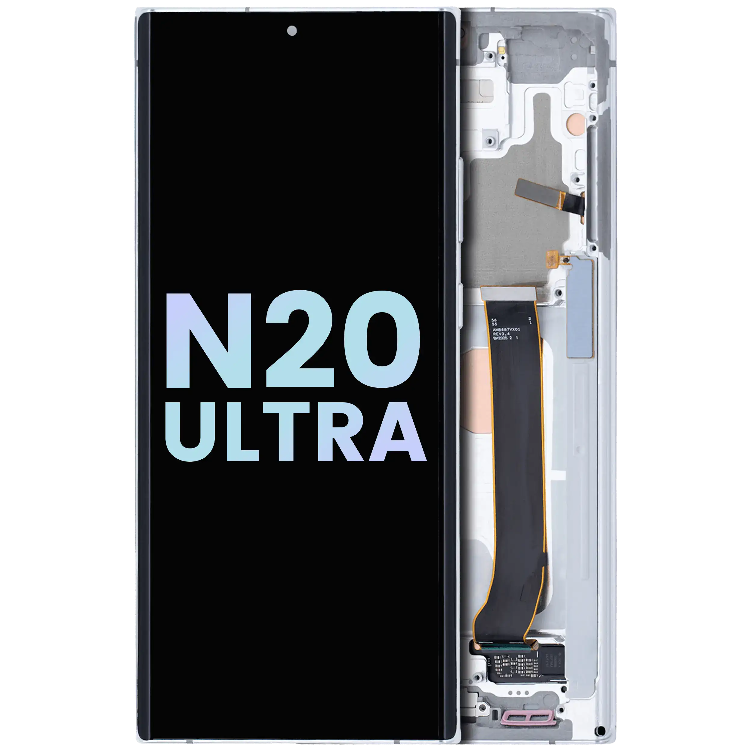 Samsung Galaxy Note20 Ultra OLED mit Rahmen Service Pack Mystic White
