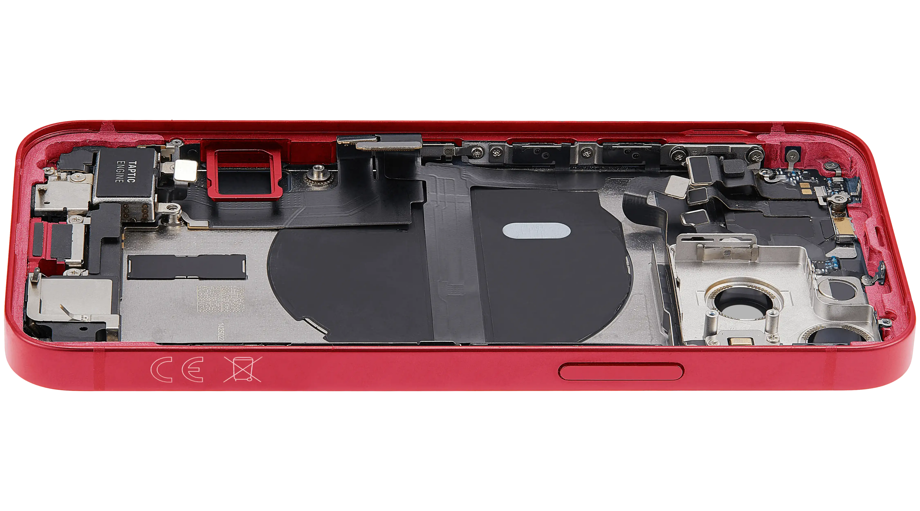 Backcover/Rahmen mit Ladebuchse Flex & Small Parts für iPhone 13 Mini (EU / Global Version) (gebrauchter OEM-Ausbau, Qualität C) (Rot)