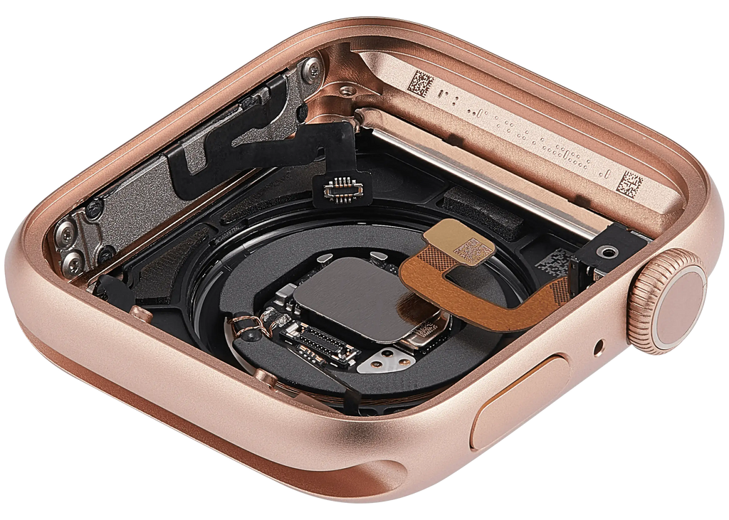 Backcover/Rahmen Compatible für Watch Series 6 (44MM) (gebrauchter OEM-Ausbau, Qualität A) (GPS Version) (Aluminum / Rose Gold)