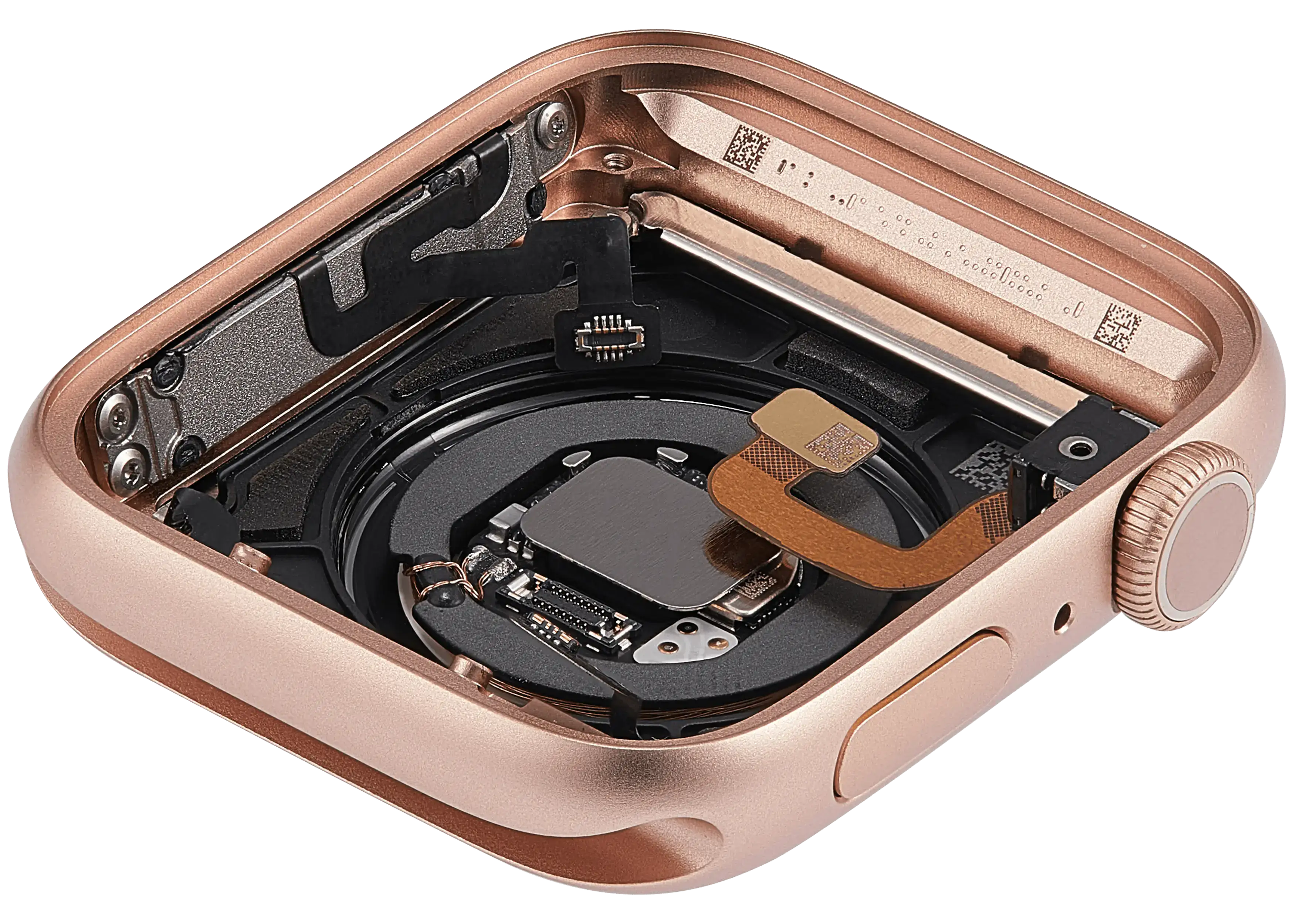 Backcover/Rahmen Compatible für Watch Series 6 (44MM) (gebrauchter OEM-Ausbau, Qualität A) (GPS Version) (Aluminum / Rose Gold)
