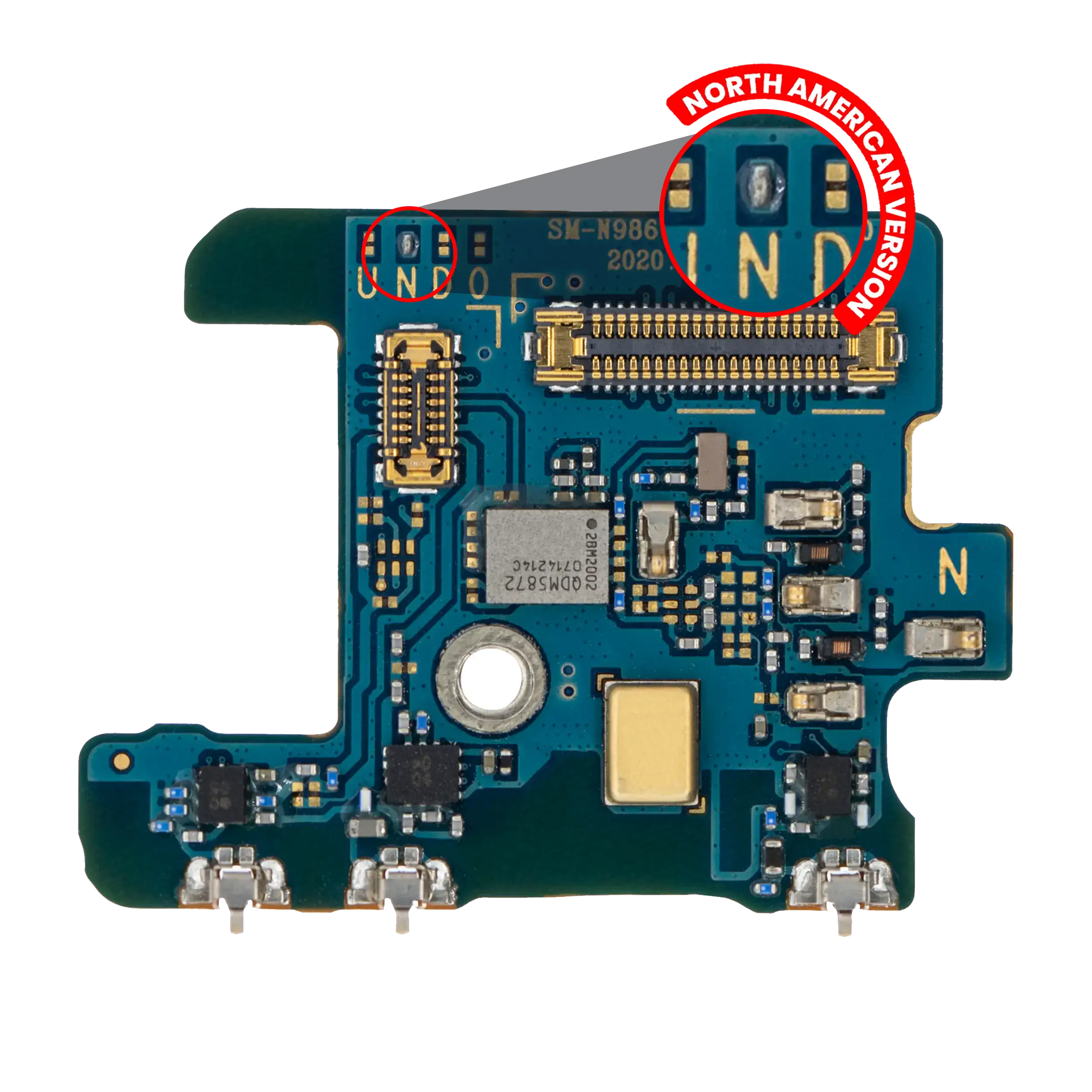Microphone PCB Board für Samsung Galaxy Note 20 Ultra 5G (US-Version) (Service Pack)