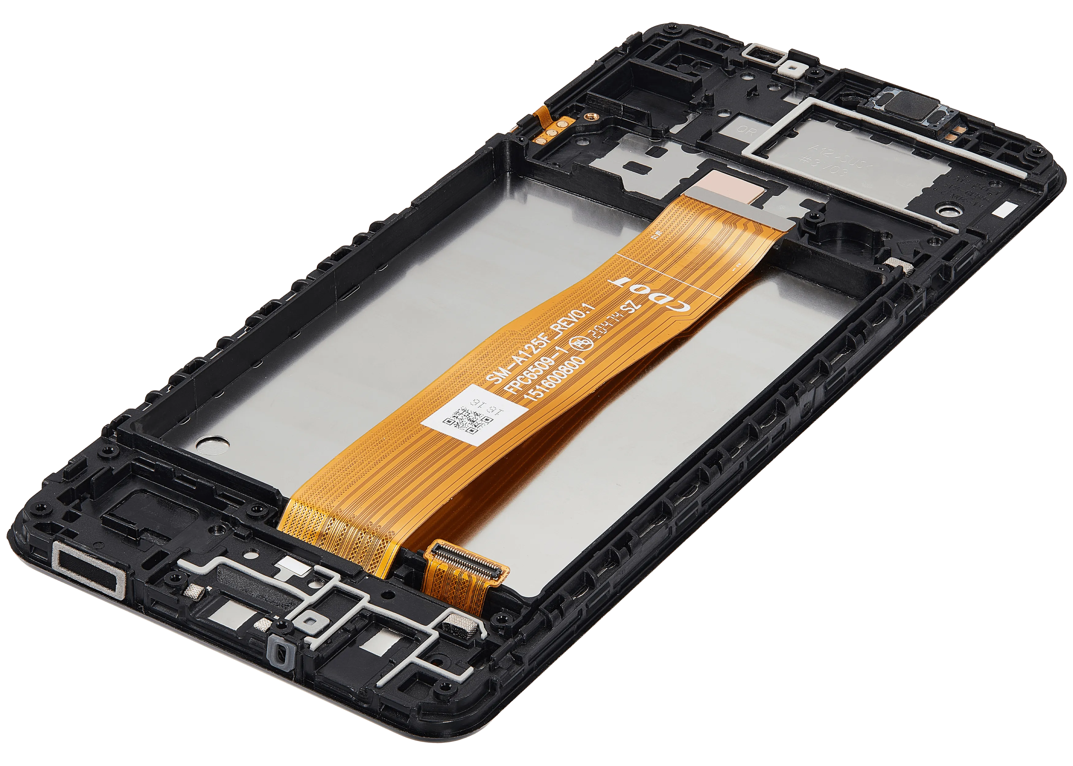 LCD-Display mit Rahmen für Samsung Galaxy A12 (A125 / 2020) (Aftermarket Plus) (Alle Farben)