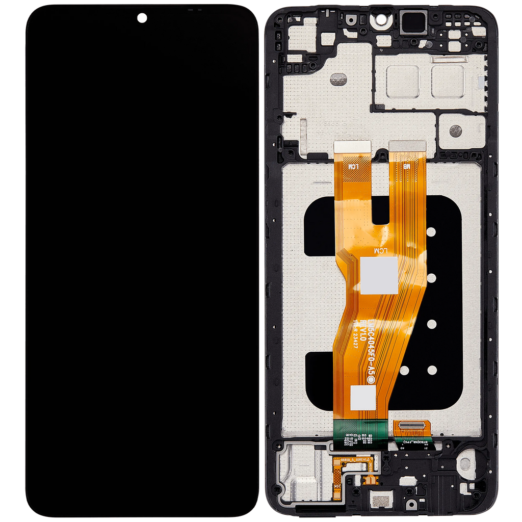 LCD-Display mit Rahmen für Samsung Galaxy A05 (A055 / 2023) (Aftermarket Plus) (Alle Farben)