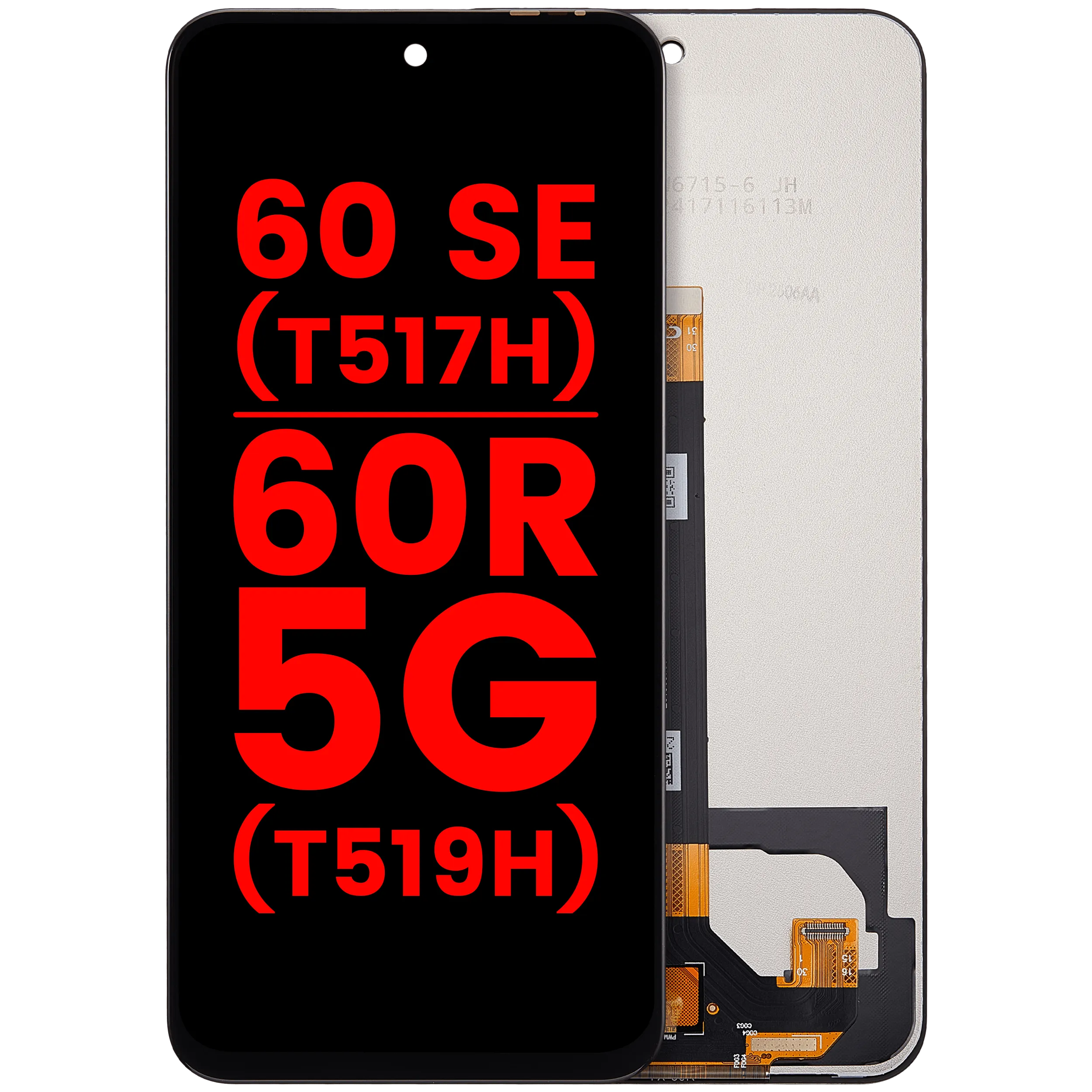 LCD-Display ohne Rahmen für TCL 60 SE (T517H) / 60R (T519H) (Aftermarket Plus) (Alle Farben)