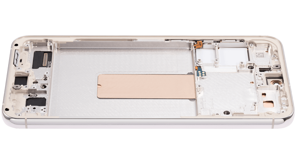 OLED-Display mit Rahmen für Samsung Galaxy S23 Plus (US & International) (Aftermarket Plus) (120Hz) (Cream)
