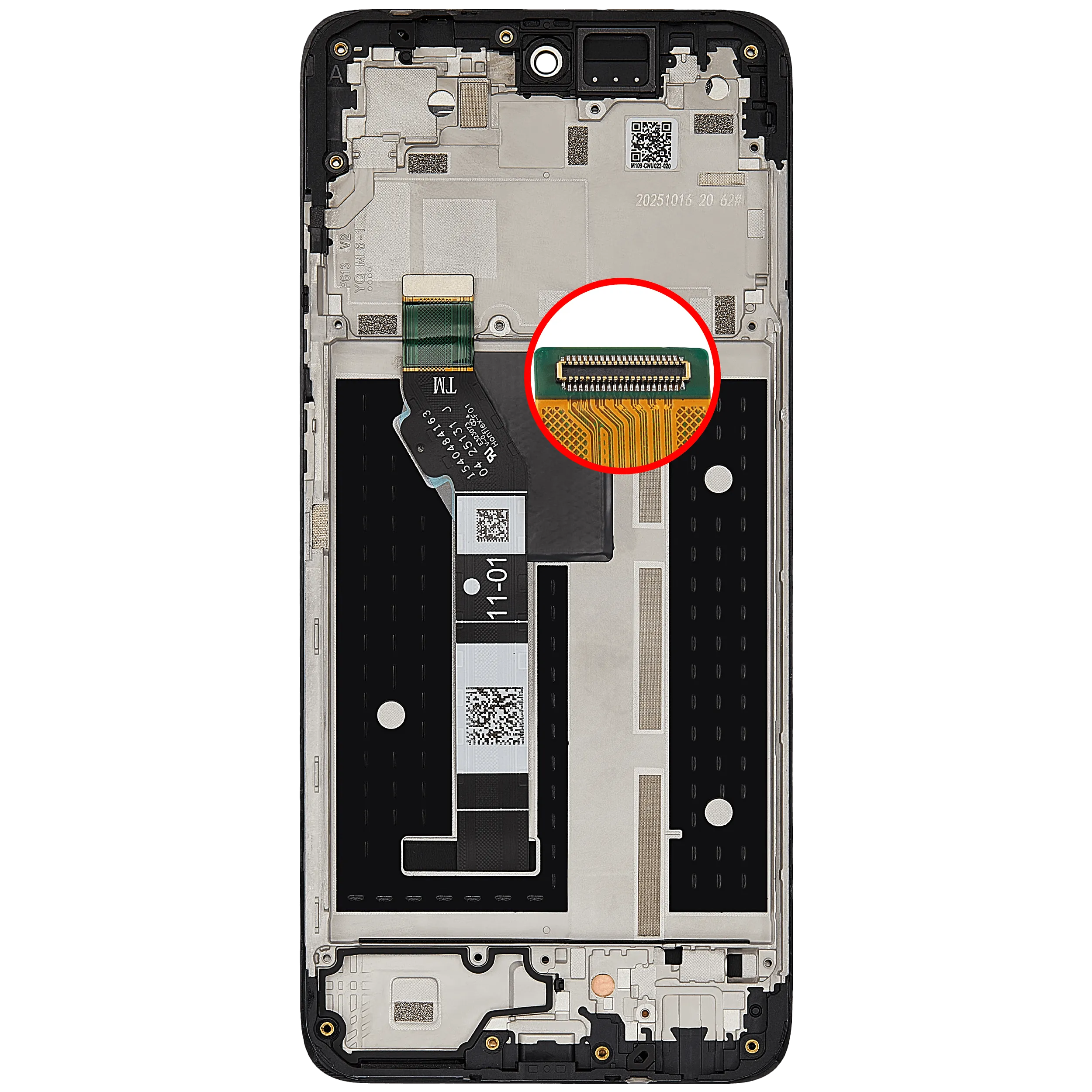 LCD-Display mit Rahmen für Motorola Moto G 5G (XT2613 / 2026) (Refurbished) (Alle Farben)
