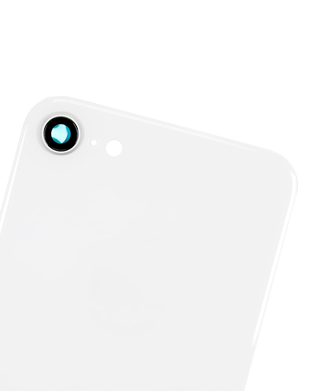 Backcover Glass mit Kameralinse hinten für iPhone 8 (Aftermarket) (ohne Logo) (Silber)