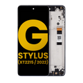 LCD mit Rahmen für Motorola Moto G Stylus 5G 2022 Generalüberholt Stahlblau