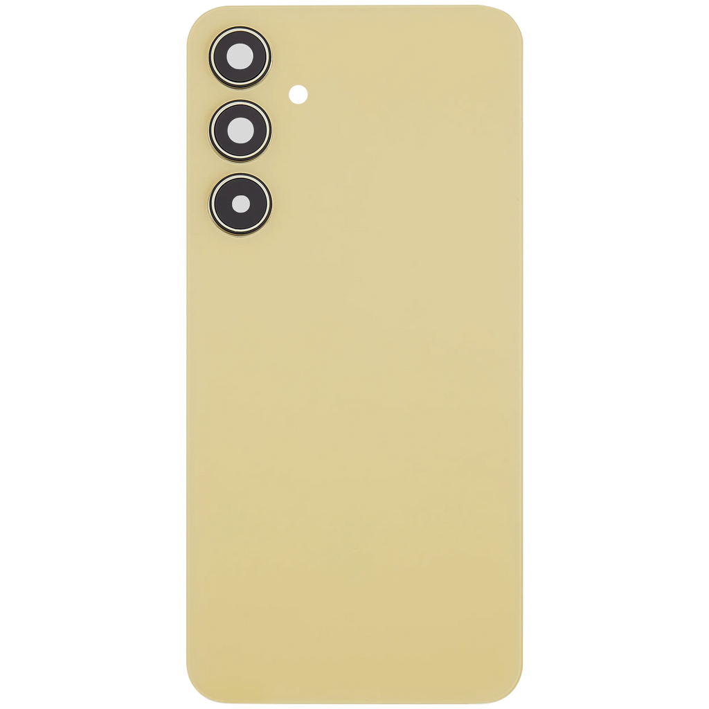 Backcover Glass mit Camera Lens für Samsung Galaxy A35 5G (A356 / 2024 (ohne Logo) (Aftermarket Plus) (Lemon)