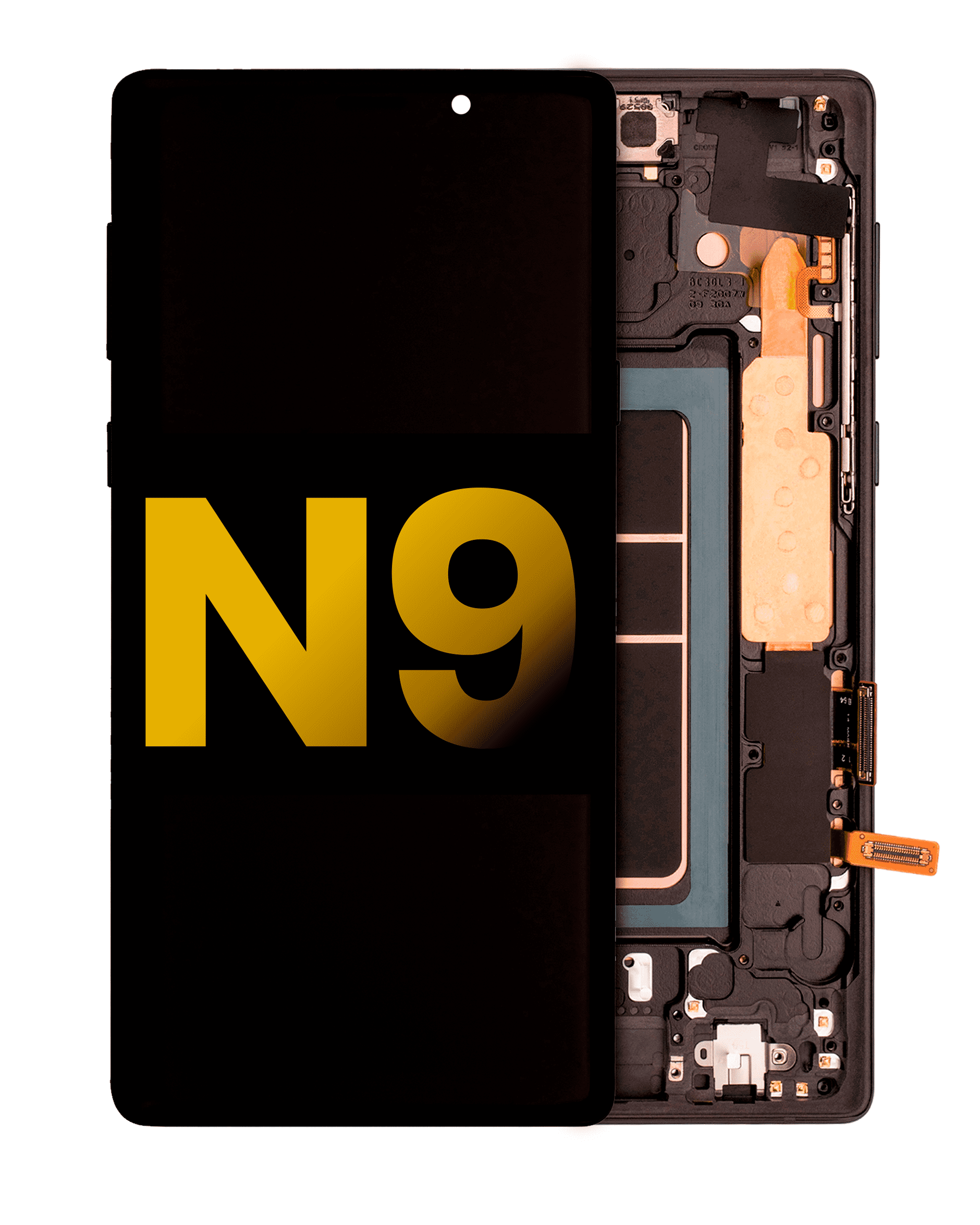 OLED Display with Frame for Samsung Galaxy Note 9 (Refurbished) (Midnight Black)