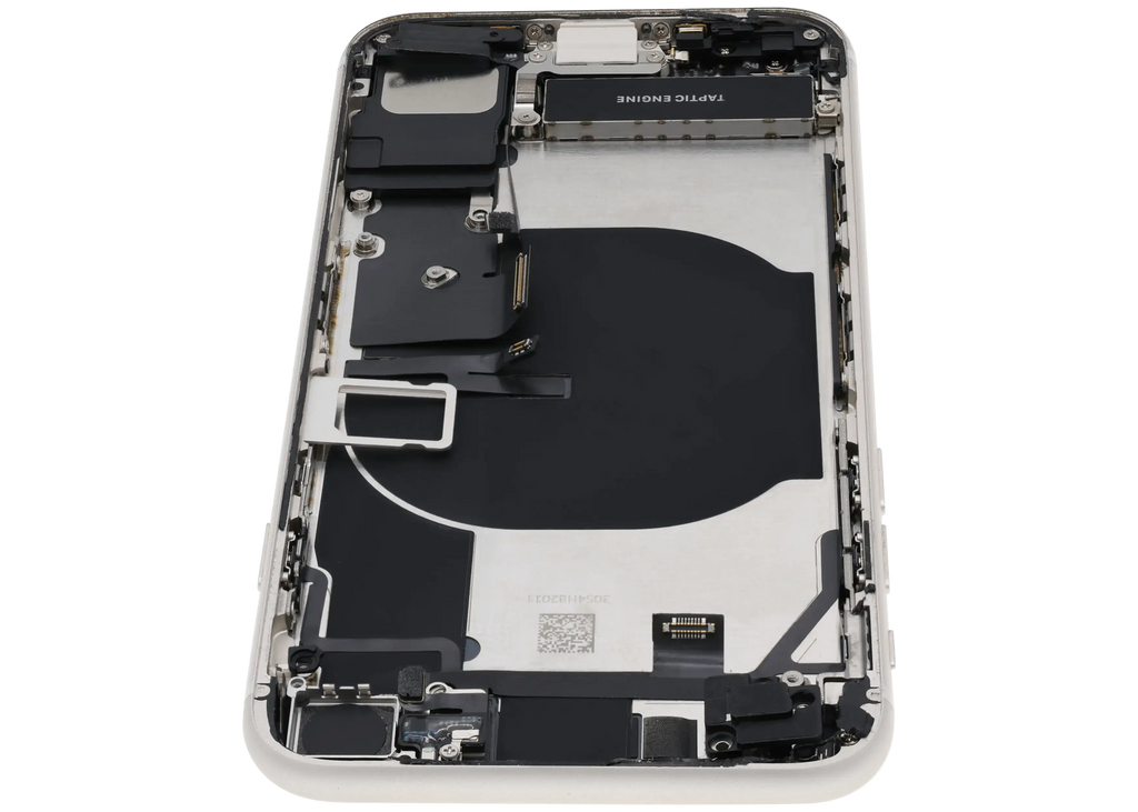 Backcover/Rahmen mit Ladebuchse Flex and Small Components Pre-Installed für iPhone SE (2022) (gebrauchter OEM-Ausbau, Qualität B) (Starlight)