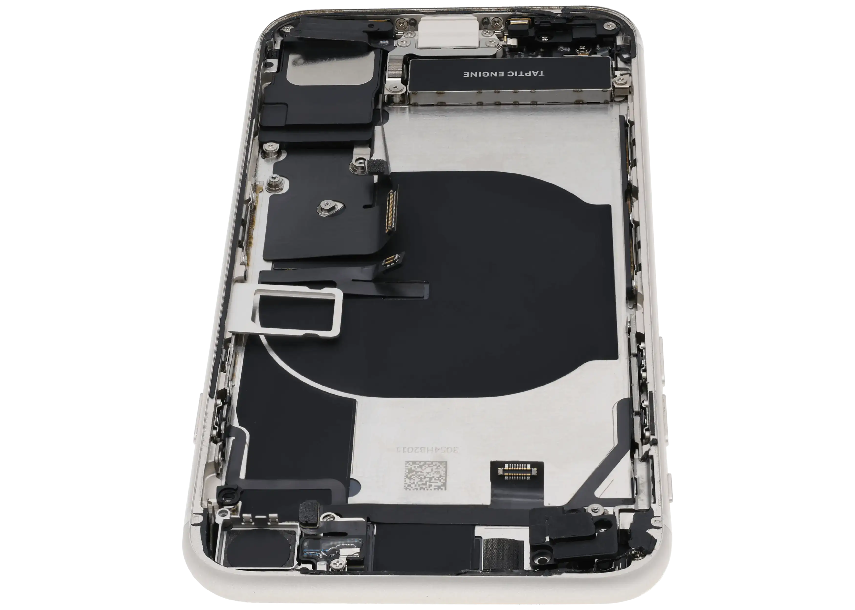 Backcover/Rahmen mit Ladebuchse Flex and Small Components Pre-Installed für iPhone SE (2022) (gebrauchter OEM-Ausbau, Qualität B) (Starlight)