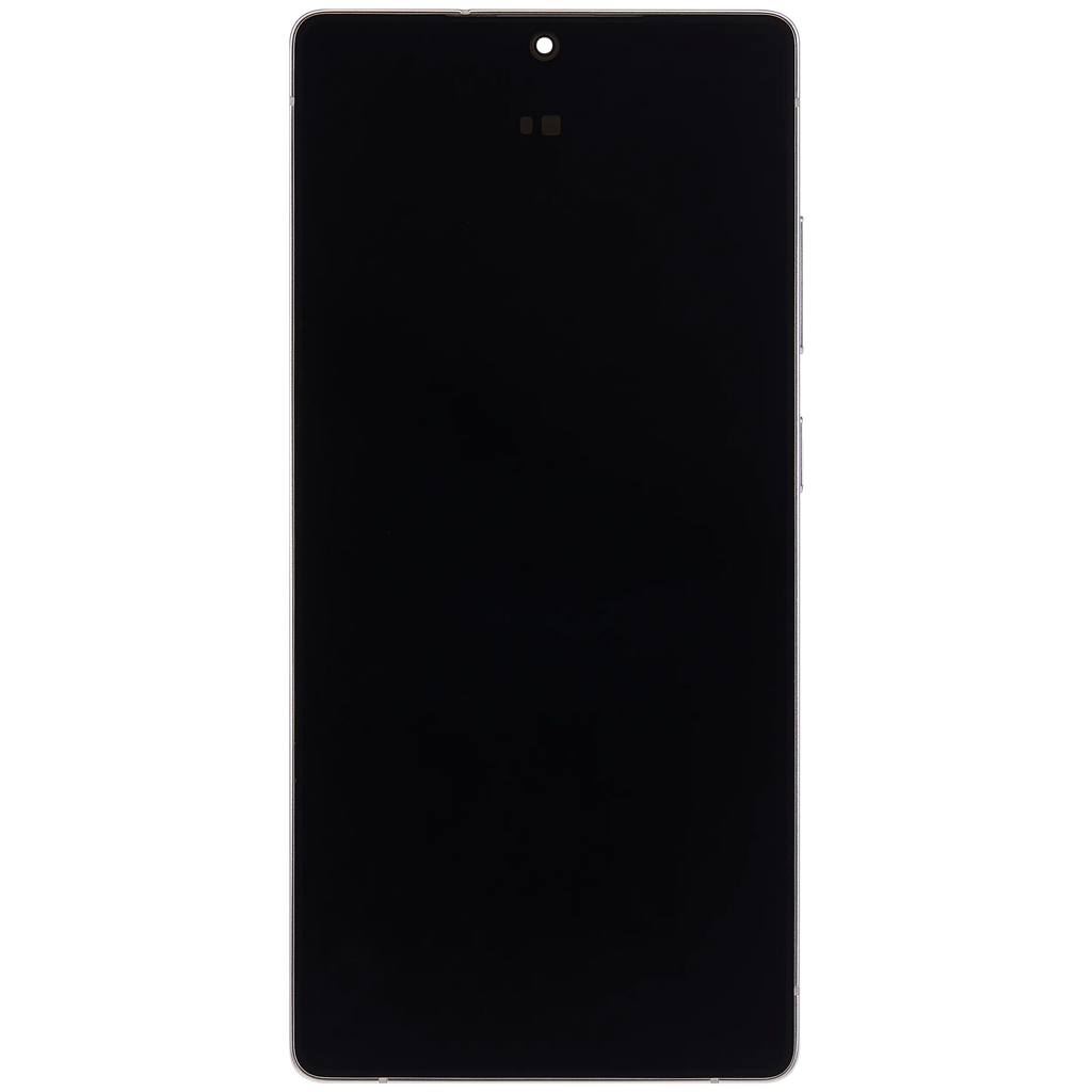 OLED-Display mit Rahmen für Samsung Galaxy S25 Ultra 5G (US & International) (Aftermarket Pro) (120Hz) (Titanium Weiß Silber)