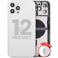 Backcover/Rahmen mit Small Parts für iPhone 12 Pro Max (US-Version) (gebrauchter OEM-Ausbau, Qualität A) (Silber)