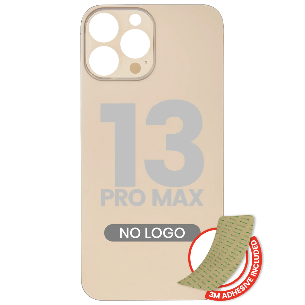 Backcover mit 3M-Kleber für iPhone 13 Pro Max Gold ohne Logo großes Kameraloch P