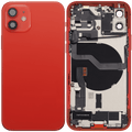 Backcover/Rahmen mit Ladebuchse Flex & Small Parts für iPhone 12 (EU / Global Version) (gebrauchter OEM-Ausbau, Qualität A) (Rot)