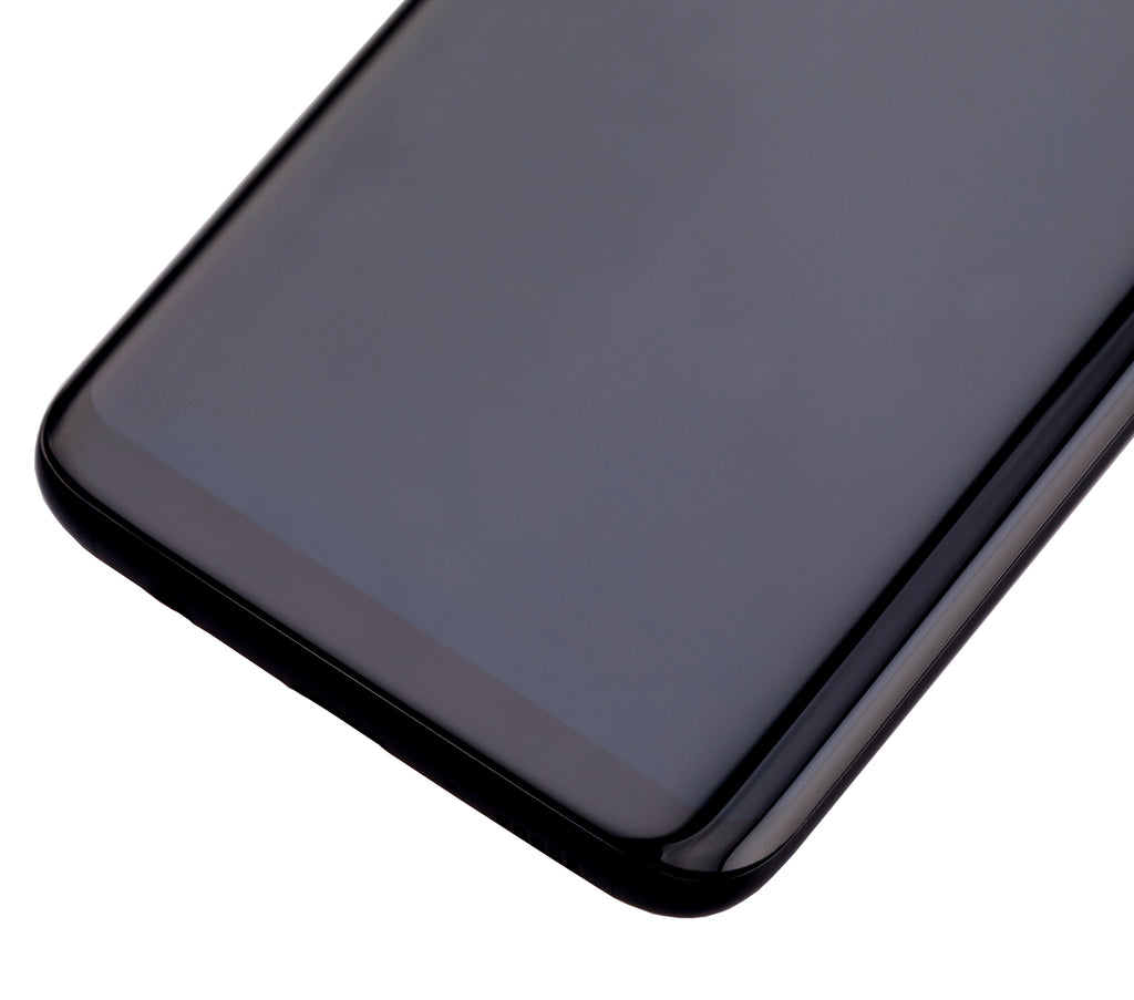 OLED-Display mit Rahmen für Samsung Galaxy S8 (gebrauchter OEM-Ausbau, Qualität B/C) (Midnight Schwarz)