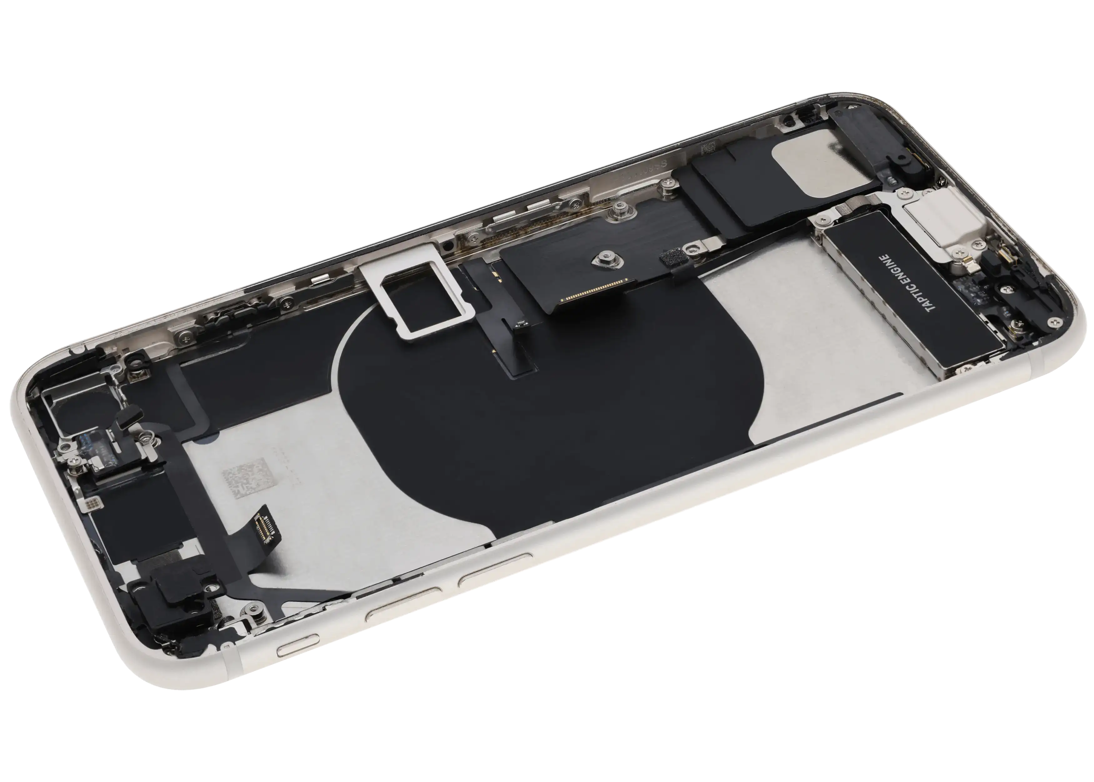 Backcover/Rahmen mit Ladebuchse Flex and Small Components Pre-Installed für iPhone SE (2022) (gebrauchter OEM-Ausbau, Qualität B) (Starlight)