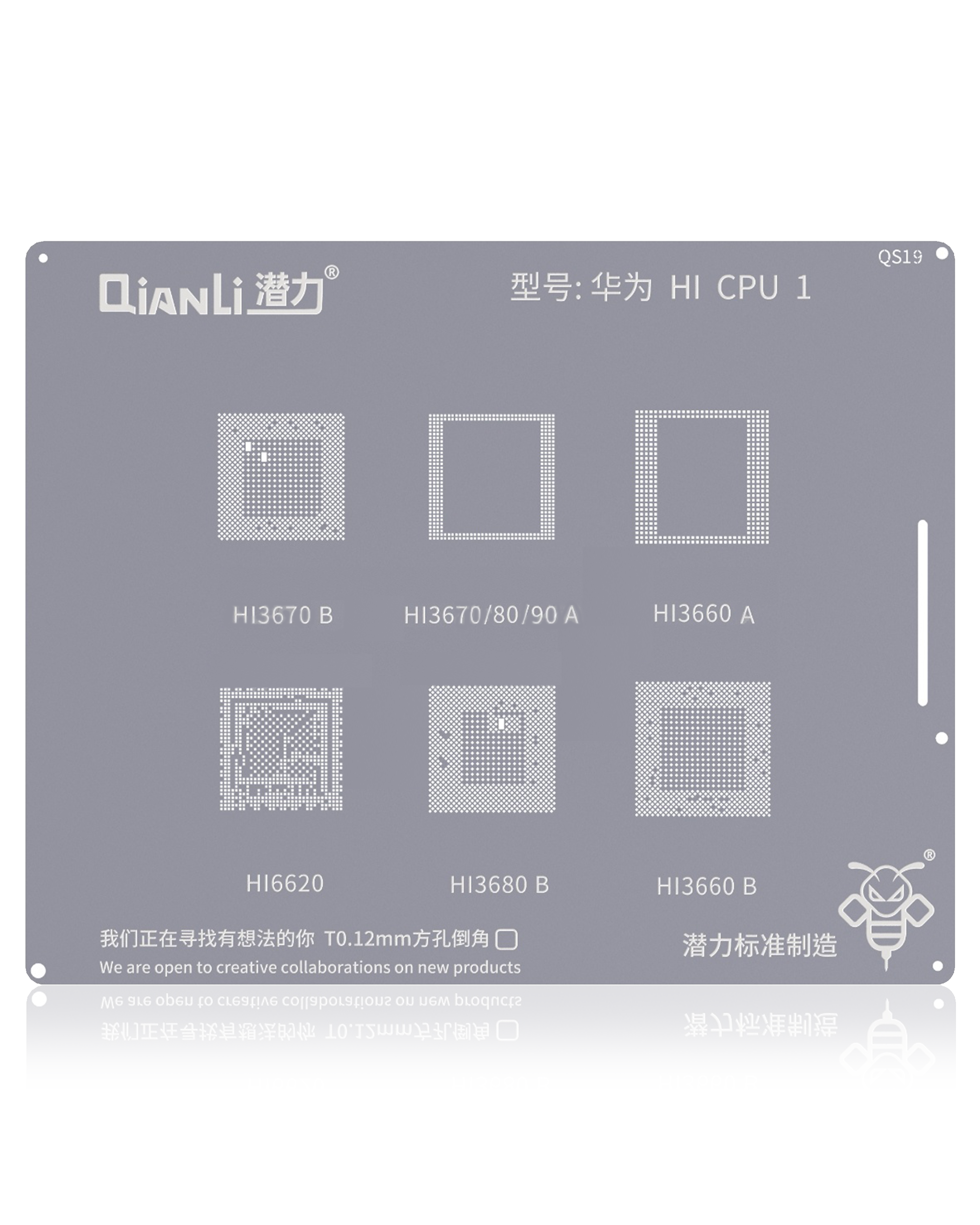 Bumblebee Schablone (QS169) für Xiaomi 12 / 12 Pro / Honor Magic V / Realme GT2 Pro / Vivo IQ009 / 9 Pro (SM8450) CPU Universal Series (Qianli)