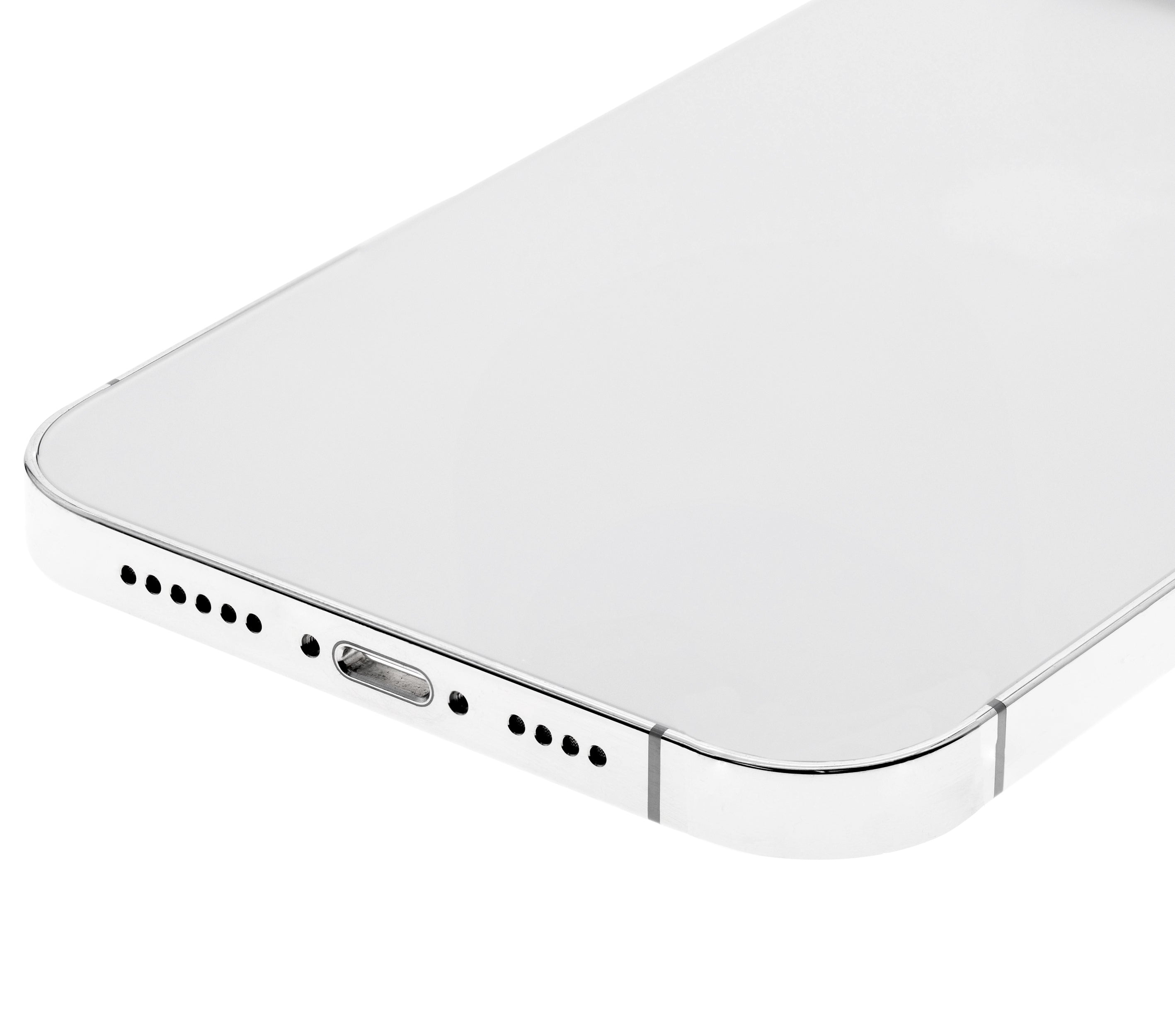 Backcover/Rahmen mit Small Parts für iPhone 12 Pro Max (US-Version) (gebrauchter OEM-Ausbau, Qualität A) (Silber)